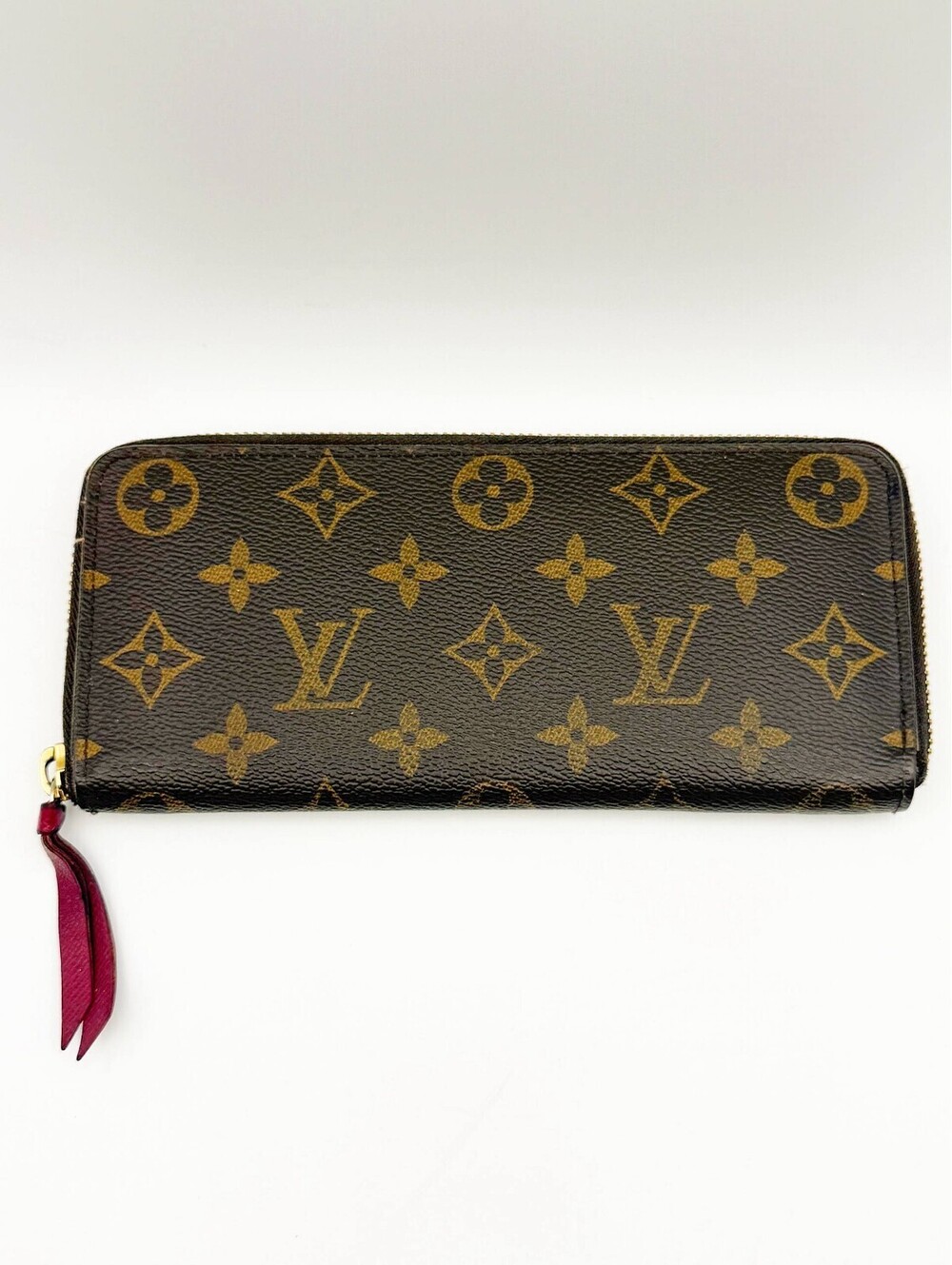 Louis Vuitton Paris Zippy Zip Brown Wallet Monogram Pink